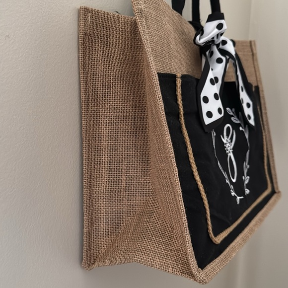Monogrammed Jute Market Tote - Picture 3 of 7